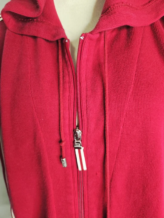 Liz Claiborne Liz & Co. Red Zip Up Hoodie - Size XL - Picture 5 of 8
